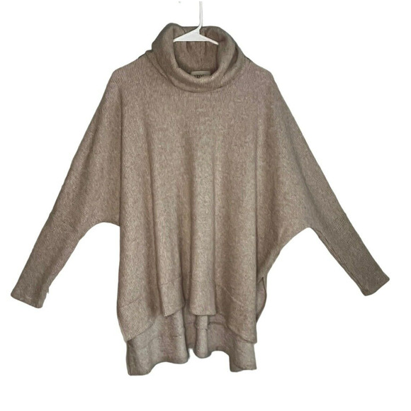 Story Oversized Turtleneck Sweater Womens Size Small Oatmeal Long Sleeves - Picture 1 of 7